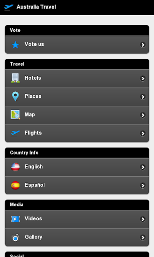 Android application Australia Travel screenshort