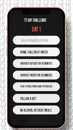 75 Day Hard Challenge Tracker Screenshot 2 - AppWisp.com