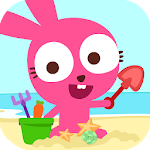 Purple Pink Summer Beach-Kids Party Education App Apk
