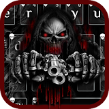 Red Blood Skull Guns keyboard theme icon