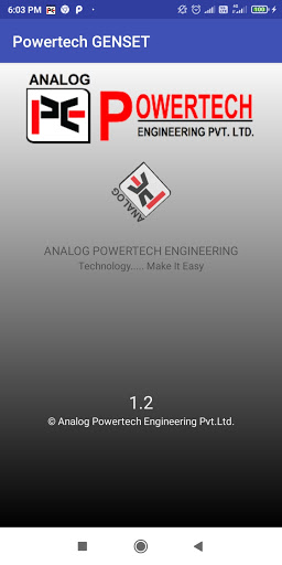 Android application Powertech Genset screenshort