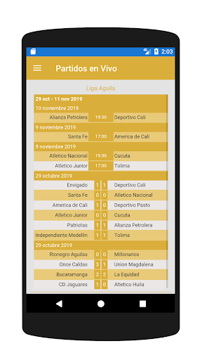 Colombian Soccer live Screen 3