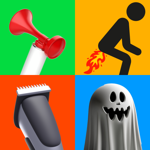 funny sound fart prank logo