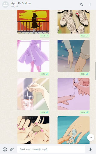 Android application Aesthetic Stickers Animados screenshort