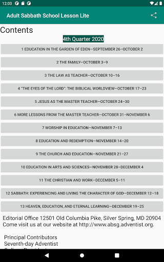 Adult Sabbath School Lesson