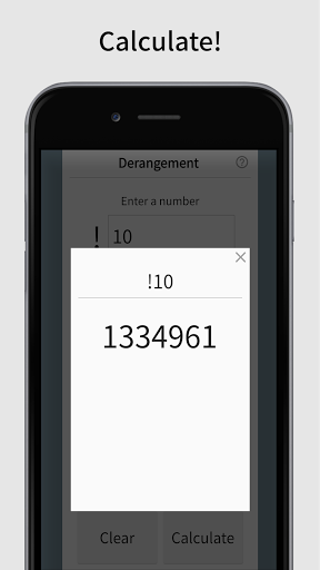 Derangement Subfactorial Calcu Screen 2