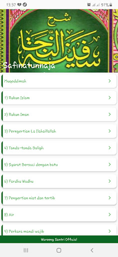 Android application Kitab Safinah Naja (Panduan Il screenshort
