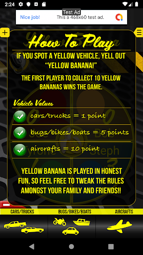 Yellow Banana Screen 3
