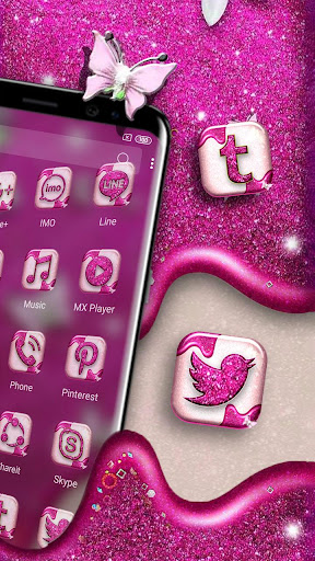 Glitter Butterfly Launcher Screen 3