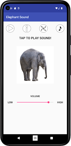 Android application Elephant Sound screenshort