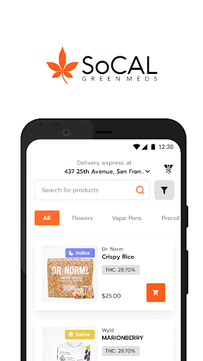 Android application SoCAL Green Meds - Norcal screenshort