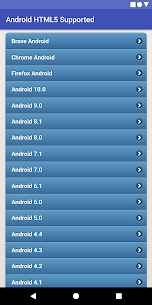 HTML5 Supported for Android -Check browser support Apk 4