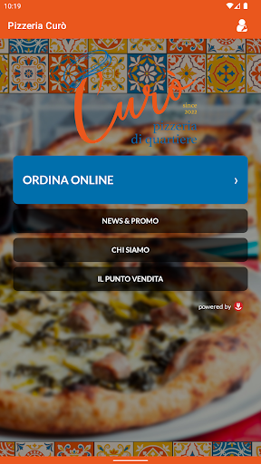 Android application Curò Pizzeria screenshort
