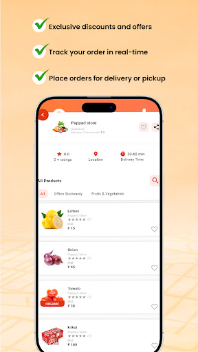 Pappad – Delivery App Screen 3
