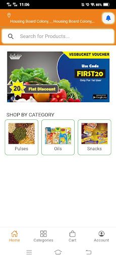 Vasudha Kirana - Grocery App Screen 2