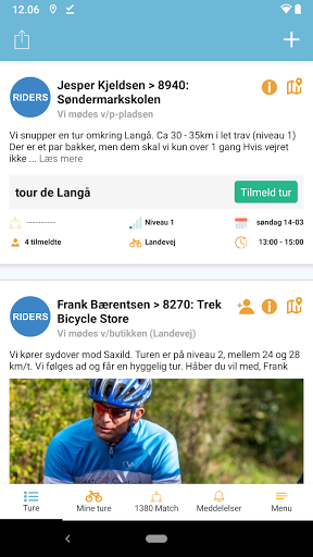 Android application JustGO Cycling screenshort