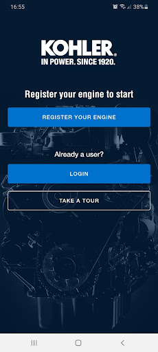 Android application KOHLER Engines CheckApp screenshort