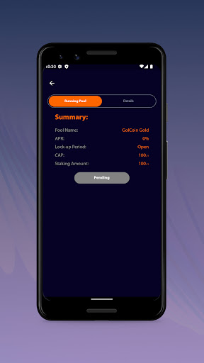 GolStaking Screen 2