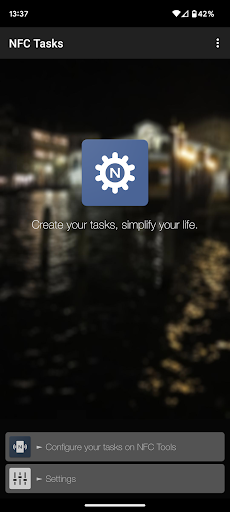 Screenshot of NFC Tasks