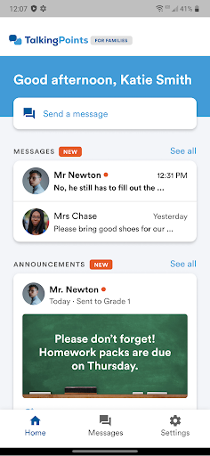 Android application FAMILIES | TalkingPoints screenshort