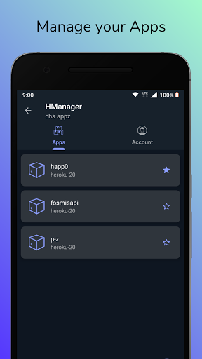 HManager for Heroku Screen 2