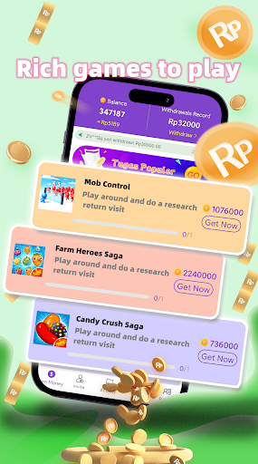 Android application Coin Pool-make money at home screenshort