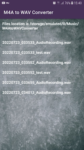 M4A to WAV Converter Screen 3