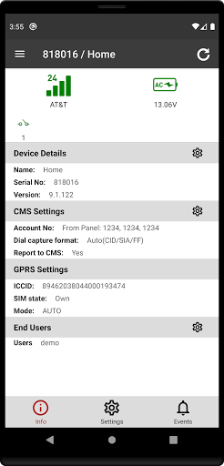 Android application RControl Admin screenshort