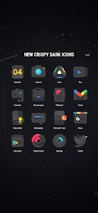 Crispy Dark: Icon Pack APK (versión parcheada/completa) 1