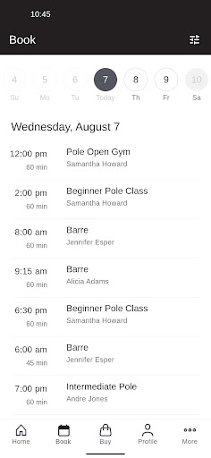 Liege Barre and Pole Fitness Screen 2
