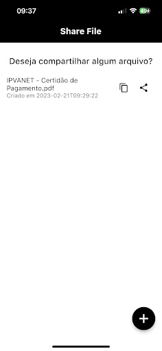 Android application Share File screenshort