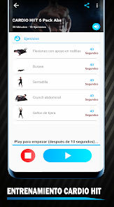 Captura 5 Ejercicios Cardio Casa Rutinas android