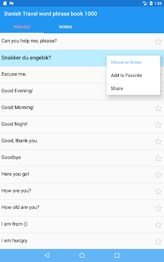 Danish Travel word phrase book