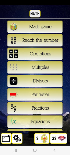 Android application Math Operations - Practice screenshort
