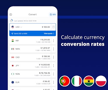 Xe Money Transfer & Converter Screenshot
