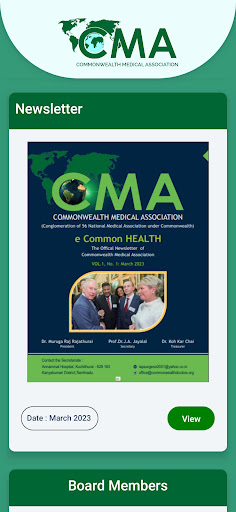 commonwealth medical assn(CMA) Screen 3