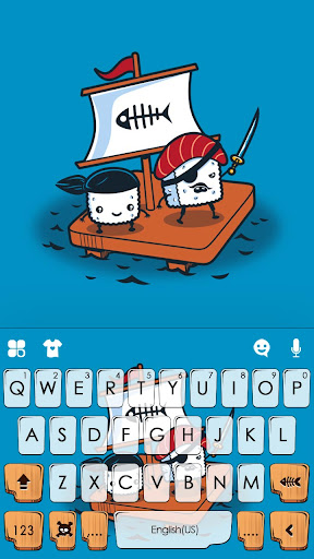 Anime Sushi Pirate Keyboard Ba screenshot 4