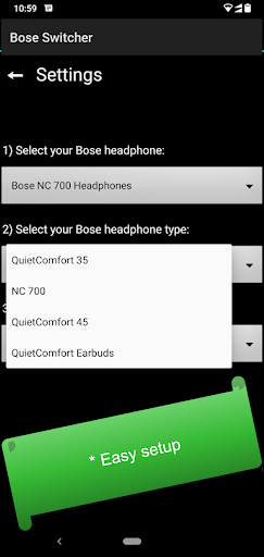 Bose noise cancellation Screen 2