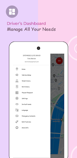 SpotnRides Elite - Driver Screen 3