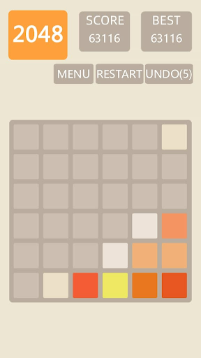 Android application 2048 Rollback screenshort