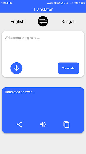BENGALI ENGLISH TRANSLATOR Screen 2