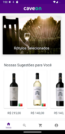 Android application Compre Vinhos Online screenshort