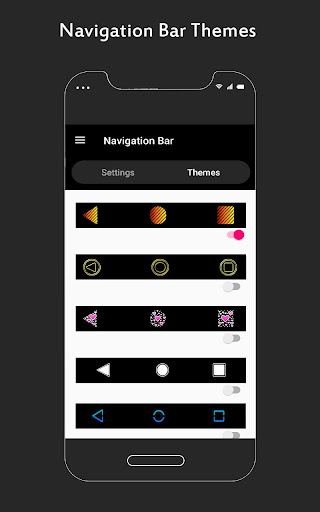 Android application Navigation bar simple control screenshort