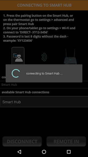 iComfort Mobile Setup Screen 2