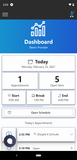 Android application imNext Provider screenshort