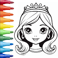 Princess Coloring Game Glitter