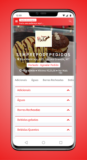 Android application Sempre Pode Pedidos screenshort