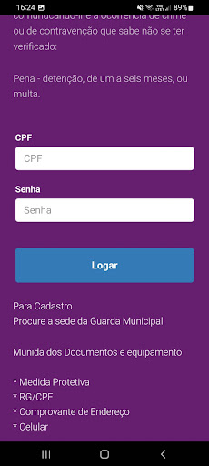 SOS Mulher GMCRIM Screen 2