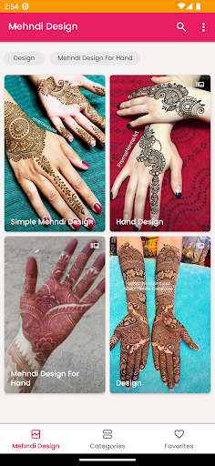 Android application Mehndi Design screenshort