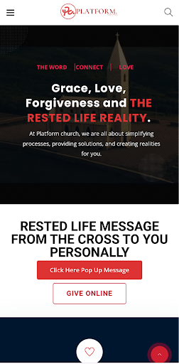 Android application Platform Church screenshort
